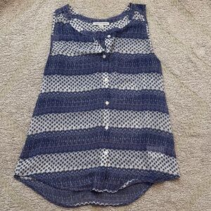 American Eagle Sleeveless Button Front Tank | Small